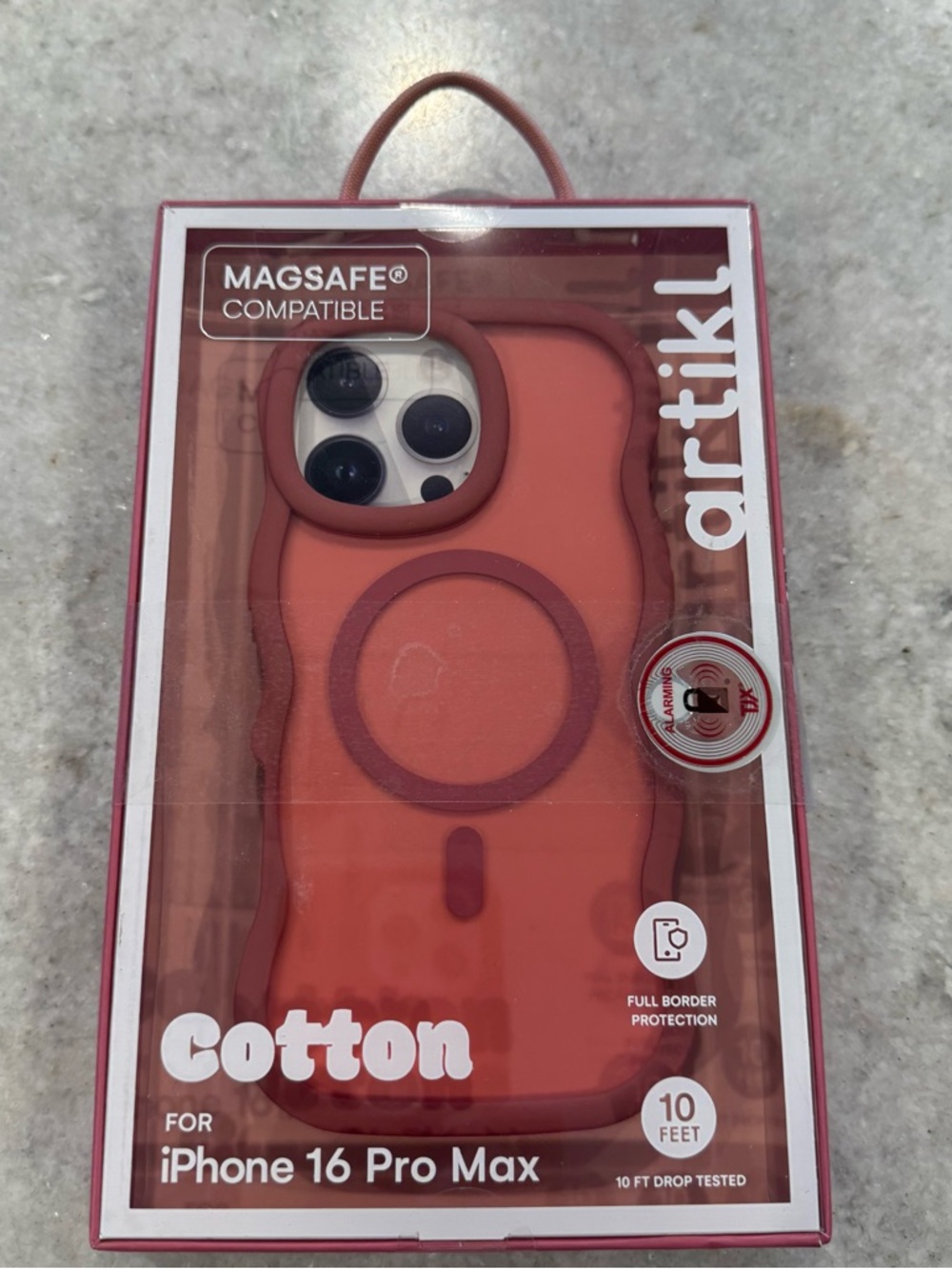 artikl Cotton Red Smartphone Case for iPhone 16 Pro Max NWT